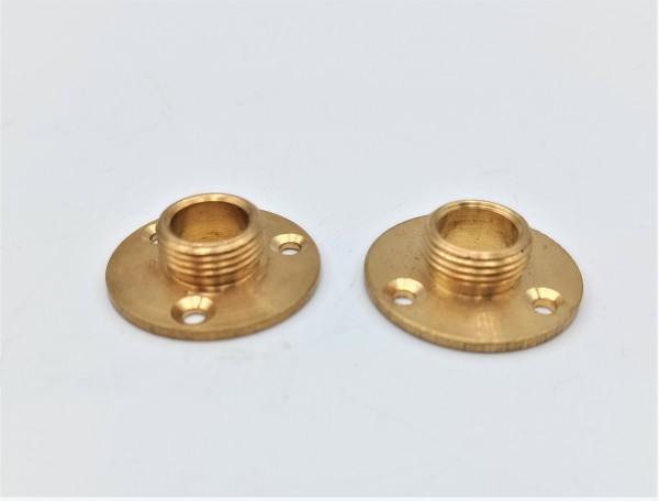 Raw Solid Brass Mounting Plate for Lamp holders half inch thread 25mm wide