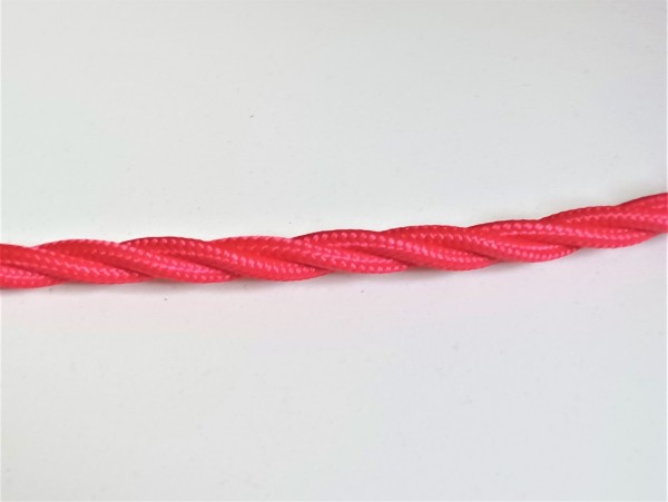 Red Braided Lighting Cable 3 core 0.50mm