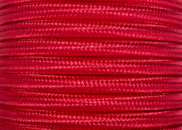 3 CORE ROUND PVC OVERBRAID RED ELECTRIC CABLE 0.50MM