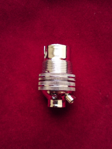 chrome lamp holder SBC B15 half inch thread earthed