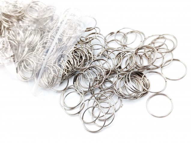 Silver coloured chandelier rings for joining crystal 10mm width