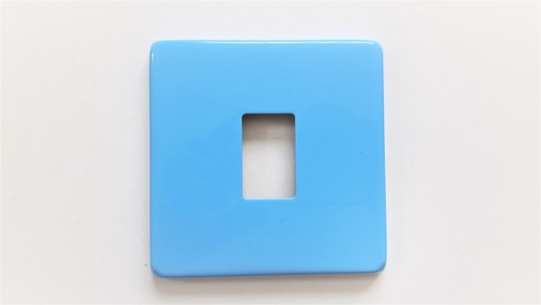 Light Switch Cover Plate Conversion In blue double or single switch