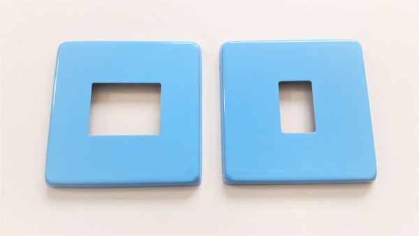 Light Switch Cover Plate Conversion In blue double or single switch