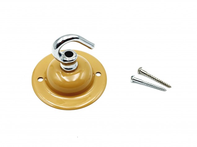 Beige and chrome ceiling rose hook large or small with optional chain