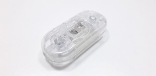 Inline lamp slide switch light switch 2 core clear