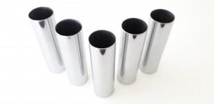 CHROME CANDLE TUBES 24MM WIDTH VARIOUS HEIGHTS