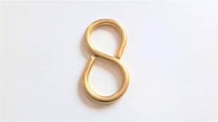 Solid Brass closed s hook in brass 1 1~2 inch high 3~4 inch wide 10kgs max