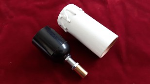 E27 lamp holder and Candle Tube white Drip card 95mm x 40mm