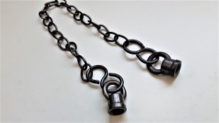 Closed Hoops With Centre Chain M10 Thread in dark bronze