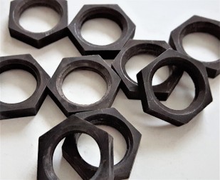 M10 ANTIQUE BRASS HEXAGON NUTS 10MM METRIC THREAD 3MM DEPTH