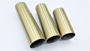 METAL CANDLE TUBES IN BRUSHED ANTIQUE 65MM 85MM 100MM