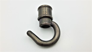 chandelier hook open hook dark bronze effect 10mm thread female