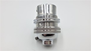 lamp holder BC - B22 chrome finish 10mm base thread