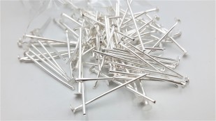 100 bright silver coloured Chandelier Pins 2mm pin head Various 16mm - 26mm lengths