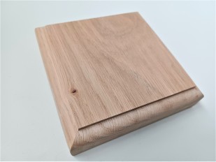 Oak ceiling pattress, thick square ceiling pattress or plinth