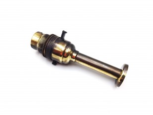 Switched pedestal lamp holder B22 Brushed Antique Brass Finish four heights