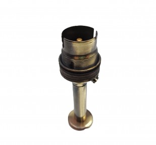 Unswitched pedestal lamp holder brushed antique B22 large bayonet cap 4 sizes 