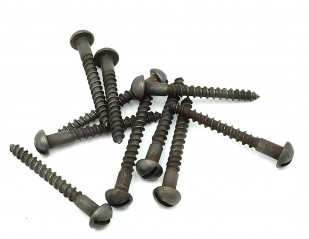 Wood screws brass dark bronze dome flat head 