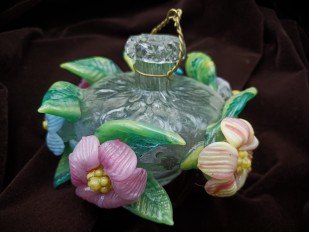 Antique Venetian Chandelier lower ball flowers and leaves