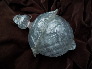 Antique Murano glass chandelier large finial ball 