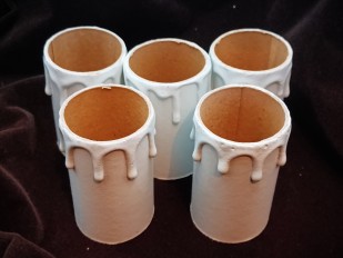 Candle Tubes White Drip Card 70mm x 39mm 