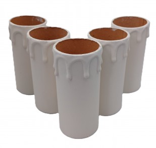 Chandelier Candle tubes magnolia card with drips 95 x 39mm 5 pack