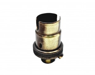 Brushed Antique plated lamp holder SBC B15 plain skirt