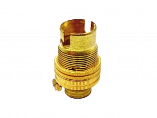Lamp holder SBC B15 earthed half inch base thread