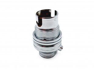 chrome lamp holder SBC B15 half inch thread earthed
