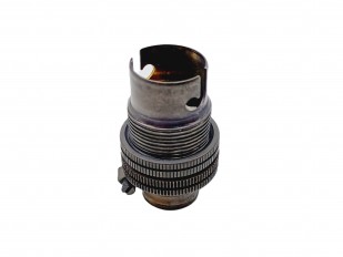 Dark bronze lamp holder SBC B15 threaded skirt half inch thread