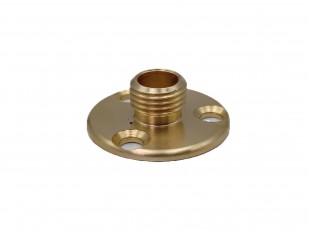 Raw Solid Brass Mounting Plate for Lampholders 10mm thread 25mm wide