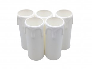 Candle Tube White Drip Plastic 70mm x 27mm