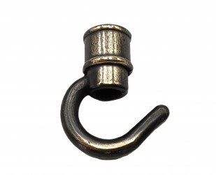 Ceiling hook open hook brushed antique half inch female thread