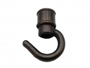 Ceiling hook open hook dark bronze half inch female thread