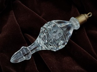 Antique Edwardian chandelier glass finial 