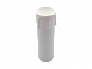 Candle Tube White Drip Plastic 90mm x 27mm