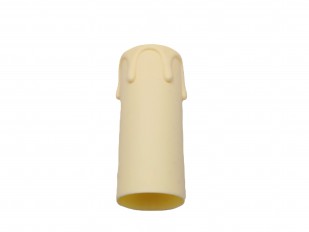 Candle Tube sleeve 70mm x 26mm cream Plastic drip 