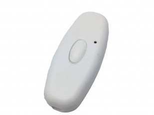 White inline push dimmer with red LED,10 to 150 watts