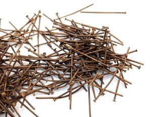 Chandelier Connecting Pins Aged Antique Brass 40mm X 0.8mm 2mm Head