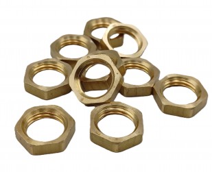 M10 BRASS HEXAGON NUTS 10MM METRIC THREAD 3MM DEPTH