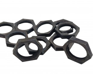 Antique Brass M13 hex nuts 1mm fine Pitch Thread