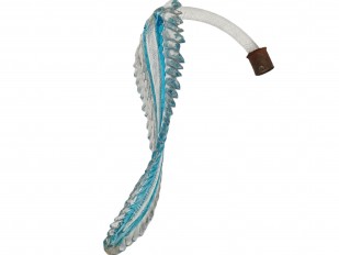 Large Chandelier Murano glass Leaf blue and clear