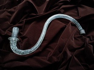 Antique Venetian Glass Chandelier fluted rope arm