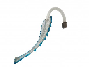 Antique Murano chandelier Leaf blue and clear glass