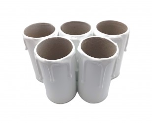 Candle Tubes White Drip Card 65mm x 32mm