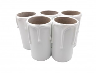 Candle Tubes White Drip Card 58mm x 32mm 