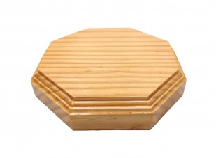 Wooden ceiling pattress manufactured from Pine, octagon 150mm