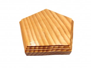 Wooden ceiling pattress manufactured from Pine, pentagon 150mm