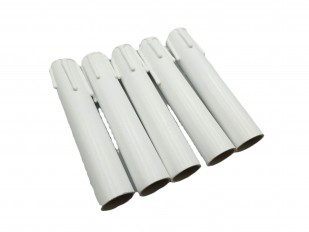 5 Candle Tubes white drip Card 120mm x 24mm 