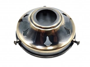 3 1~4 INCH BRUSHED ANTIQUE EFFECT GALLERY - GLASS SHADE HOLDER